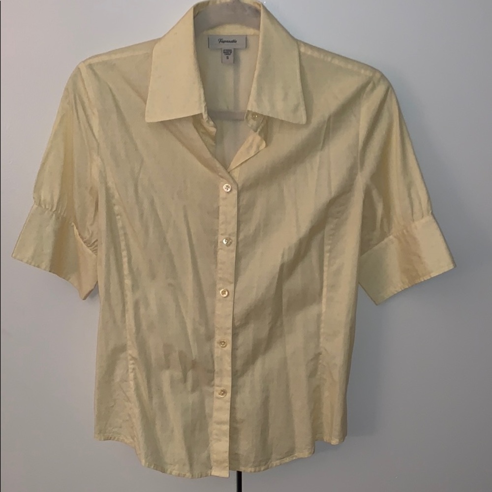 Faconnable Sunny Yellow Fitted Blouse